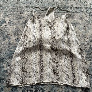 Newbury Kustom Snake Print Tank Top - Black and White